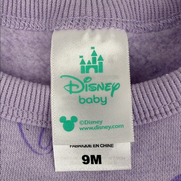 Disney Baby Minnie Mouse Sweatshirt Purple Toddler Pullover Size 9M NWOT - Picture 5 of 6